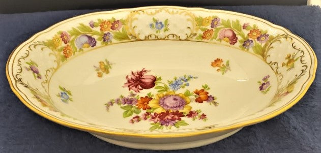 Schumann - Bavaria Empress Dresden Flowers Oval Vegetable Bowl