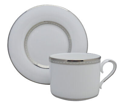 Set of 5 Lenox Murray Hill Flat Cup & Saucer Sets