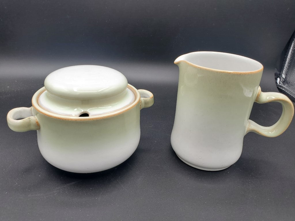 Denby Deauville Creamer & Sugar Bowl with Lid LK
