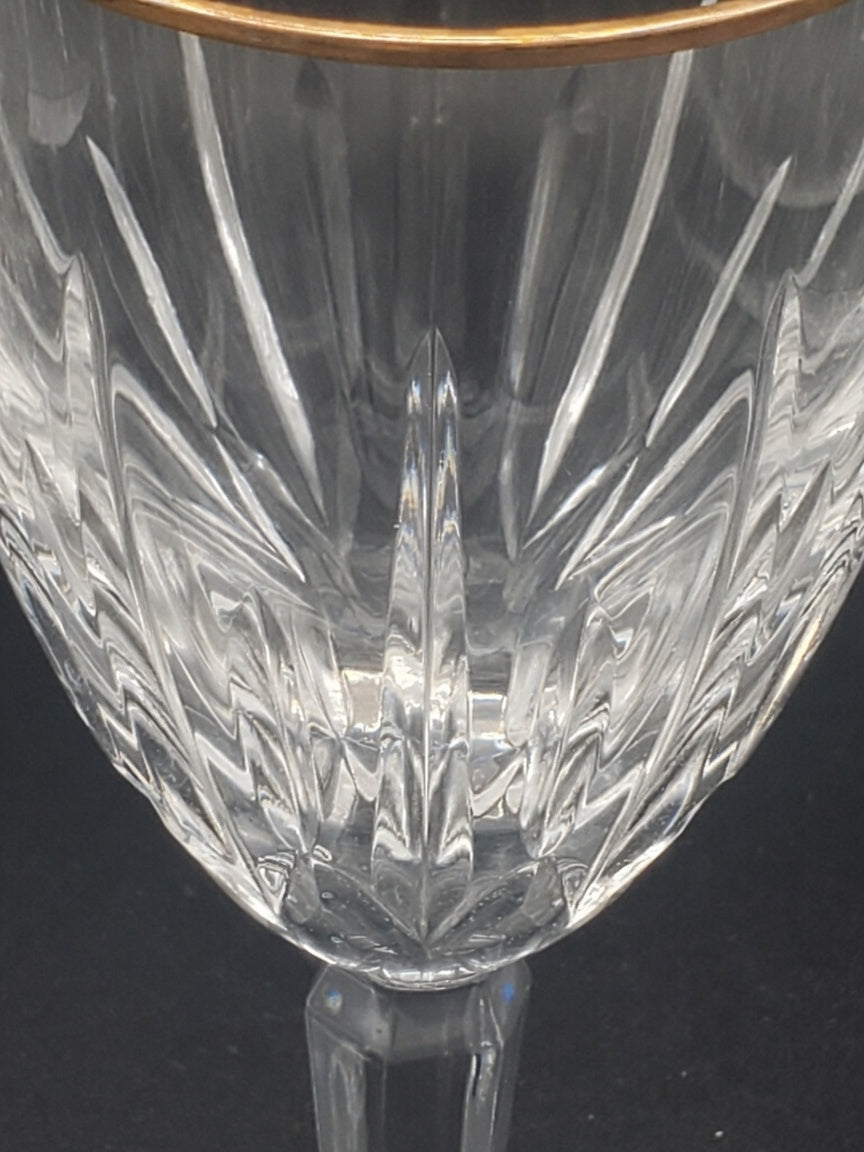 Lenox Crystal Clarity Gold Water Goblet and Champage Flute LK