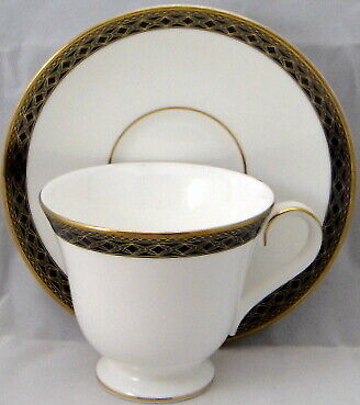 Set of 2 Waterford Powerscourt Footed Cup & Saucer Sets