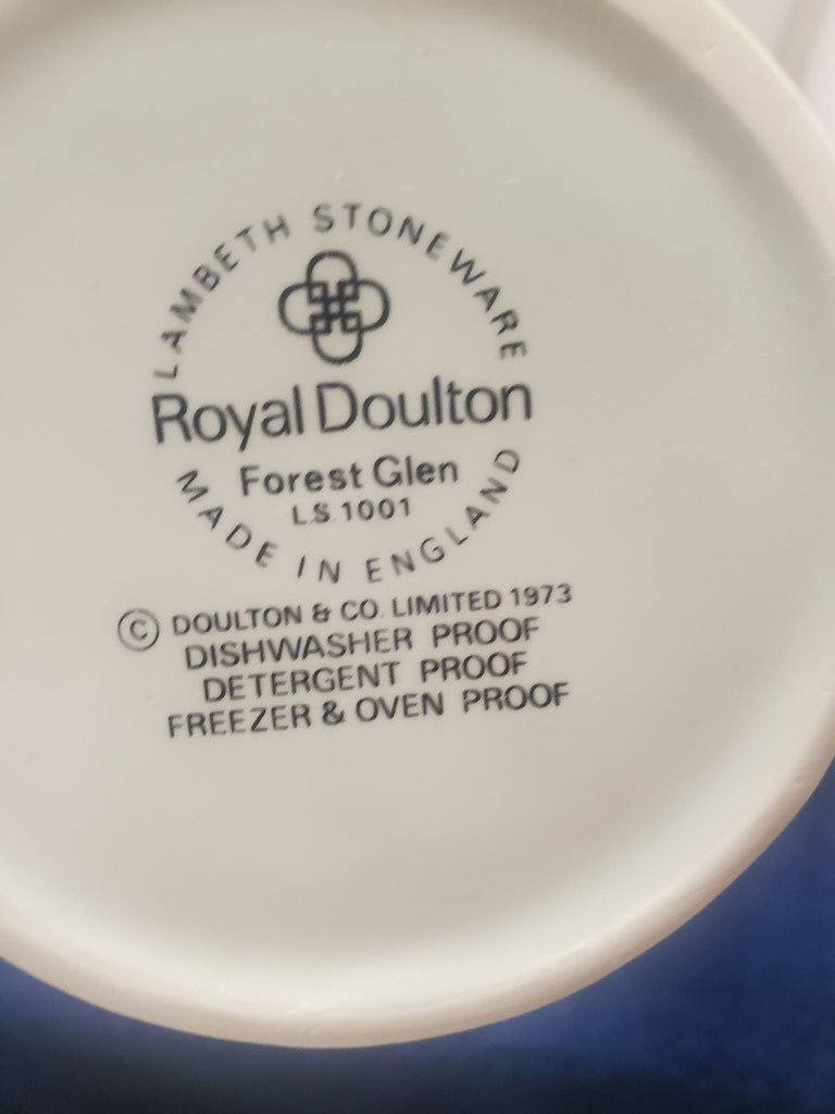 Royal Doulton Forest Glen Creamer & Sugar Bowl with Lid LK