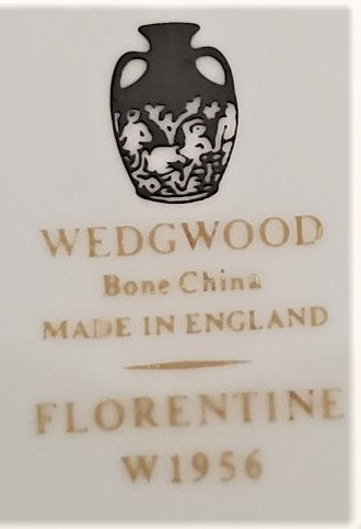 Set of 5 Wedgwood Florentine Dark Blue Rim (1956) Bread & Butter Plates