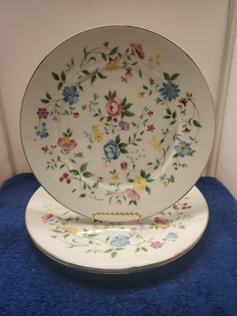 Set of 3 Oxford Garden Party Dinner Plates