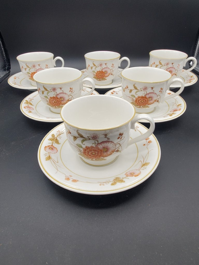 Set of 6 Noritake Hofgarten Cup & Saucer Sets LK