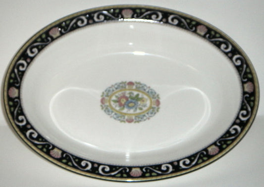 Wedgwood Runnymede-Blue 10" Oval Vegetable Bowl