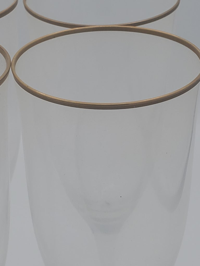 Set of 4 Noritake Troy Champagne Flutes LK