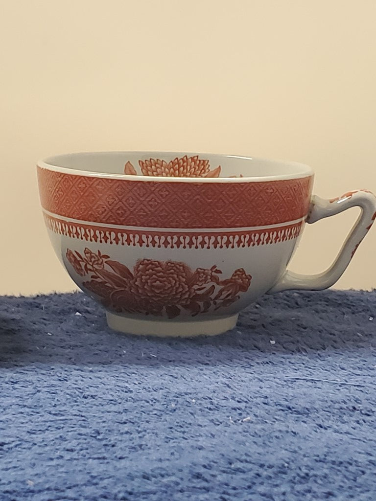 Set of 6 Spode Fitzhugh Red Canton Shape Cup & Saucer Sets LK