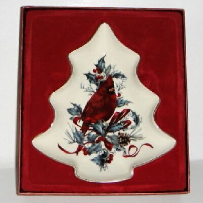 Lenox Winter Greetings Tree Shape Dish W/Box