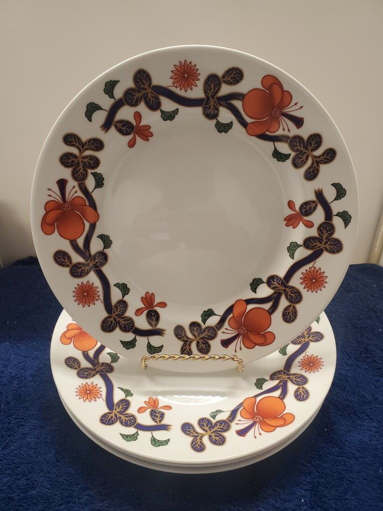 Set of 4 Royal Worcester Grainger Wreath Dinner Plates LK