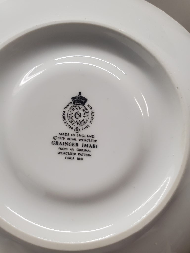 Set of 2 Royal Worcester Grainger Wreath Cup & Saucer Sets LK