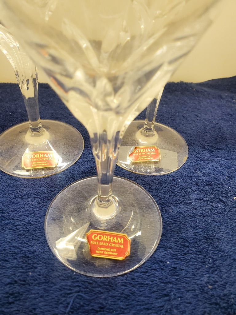 Set of 3 Gorham Crystal Borealis Iced Teas LK
