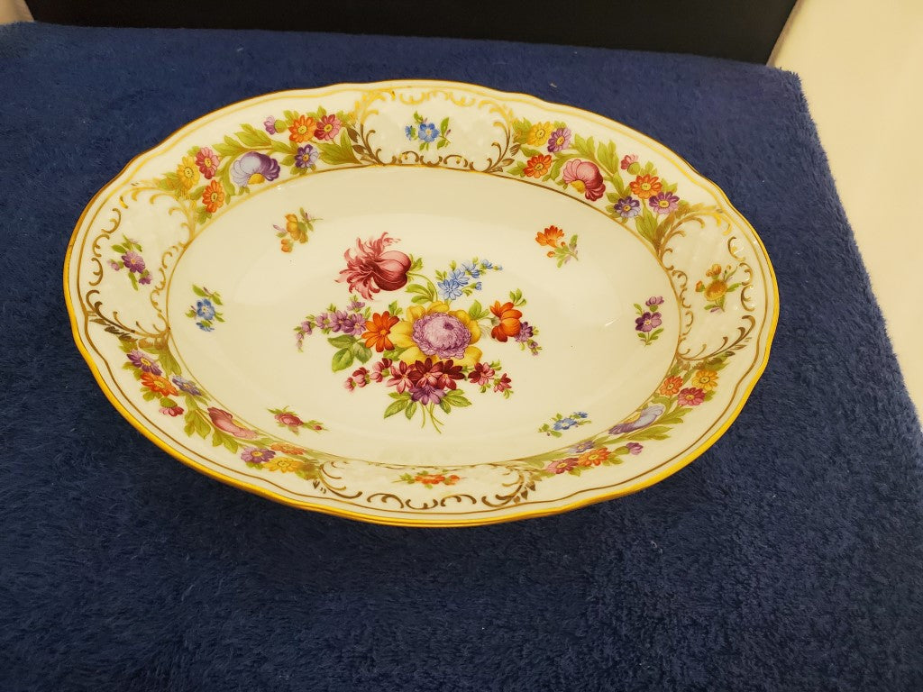 Schumann - Bavaria Empress Dresden Flowers Oval Vegetable Bowl