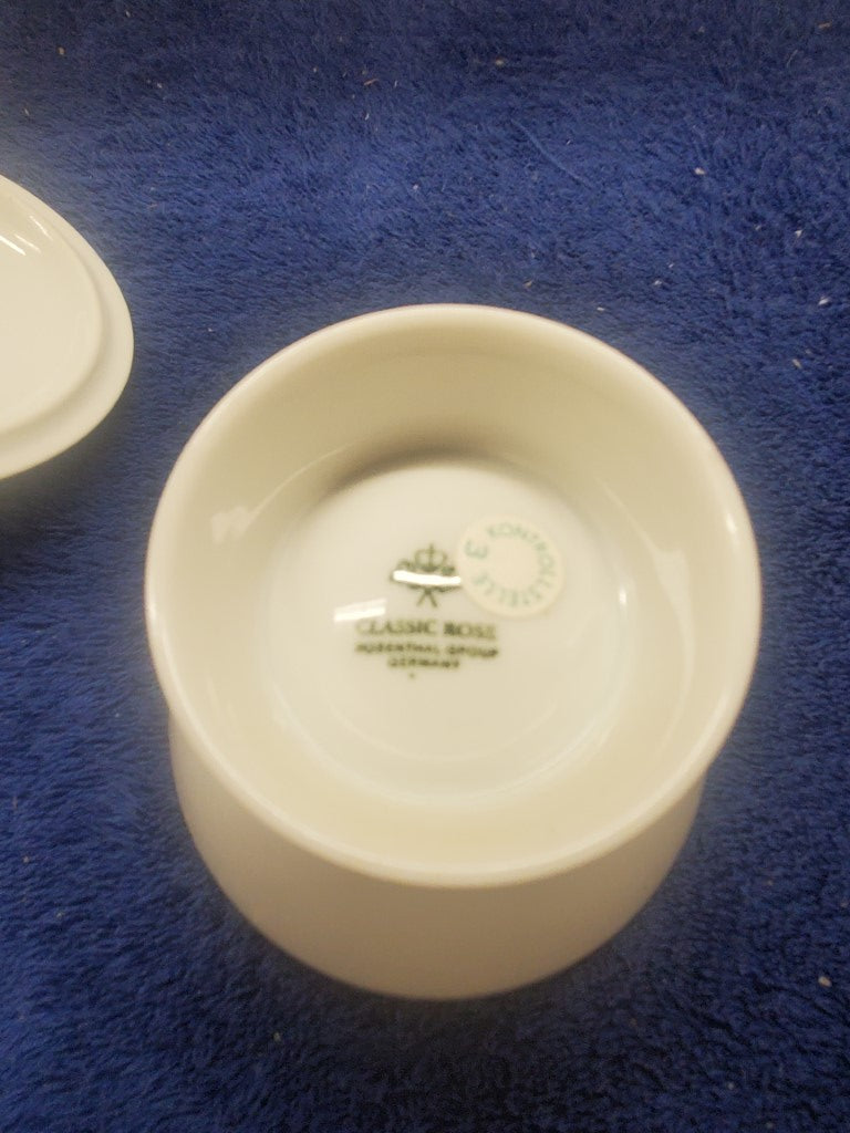 Rosenthal Gala Blue (Classic Rose) Sugar Bowl with Lid LK