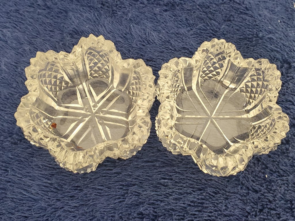 Set of 2 Unkown Unkown Crystal Salt Holders