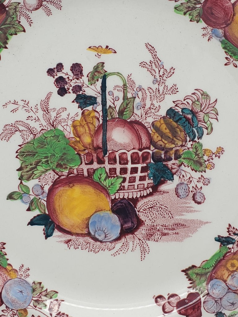 Set of 3 Mason's Fruit Basket Red Multicolor Dinner Plates LK