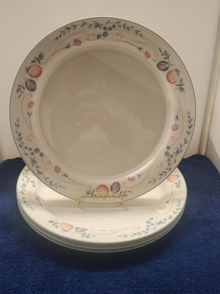 Set of 4 Lenox Country Cottage Orchard Dinner Plates LK