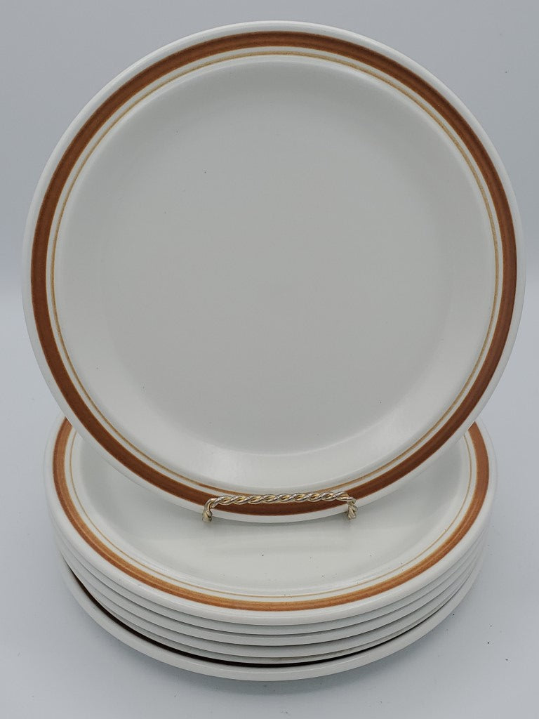 Set of 7 Royal Doulton Cinnamon Salad Plates LK