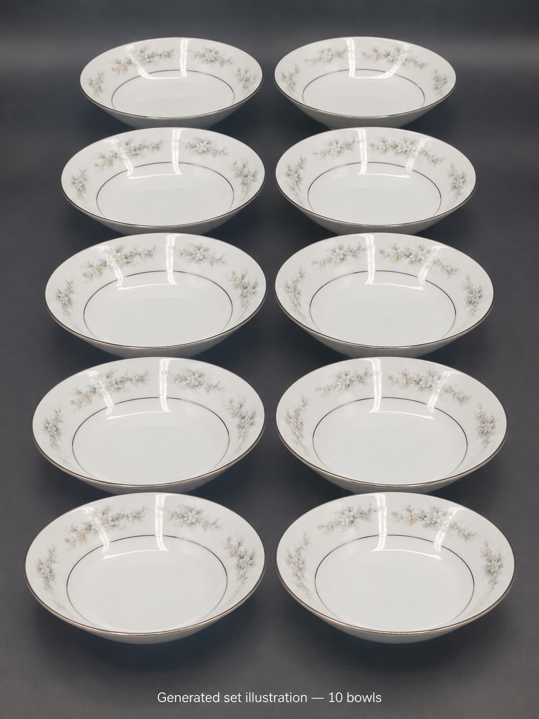 Set of 10 Noritake Melissa Fruit Bowls LK