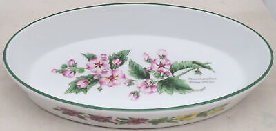 Royal Worcester Worcester Herbs 10'' Oval Baker (Marshmallow) (Imperfect)