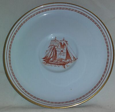 Set of 2 Spode Trade Winds-Red Saucers for Footed Demitasse Cup