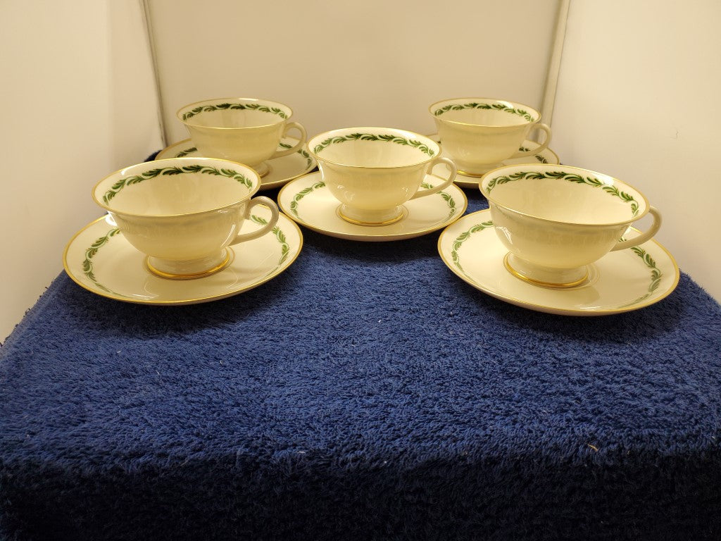 Set of 5 Franciscan Arcadia Cup & Saucer Sets LK