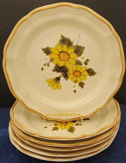 Set of 6 Mikasa Sunny Side Salad Plates LK