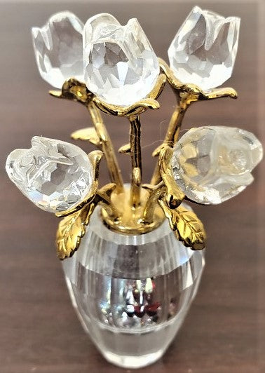 Swarovski Secrets Rose Vase/ Flacon - With Stones