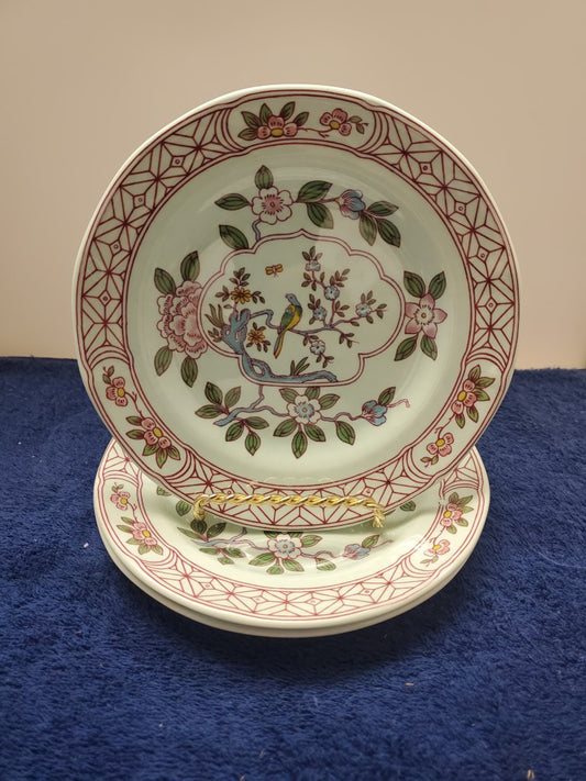 Set of 3 Adams Singapore Bird Bread & Butter Plates