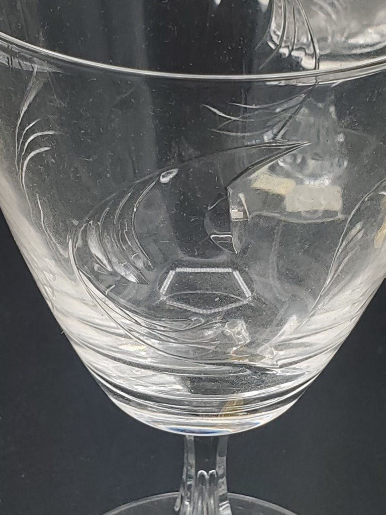 Tiffin Baroque Lot of 3 Pieces Water Goblet Champagne/Tall Sherbet White Wine LK