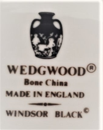 Set of 5 Wedgwood Windsor Black Bread & Butter Plates