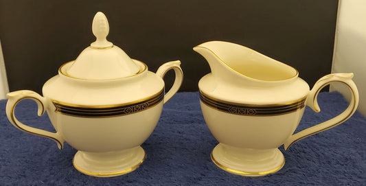 Lenox Langdon Gate Creamer & Sugar Bowl with Lid Set
