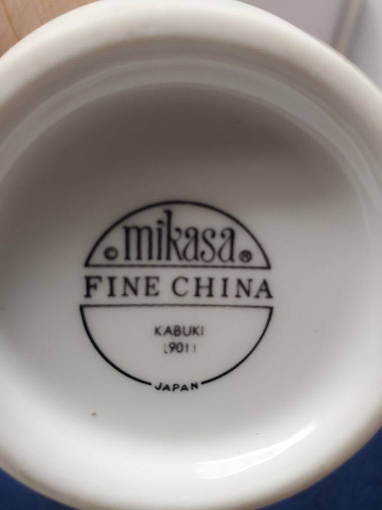 Mikasa Kabuki Creamer & Sugar Bowl with Lid LK