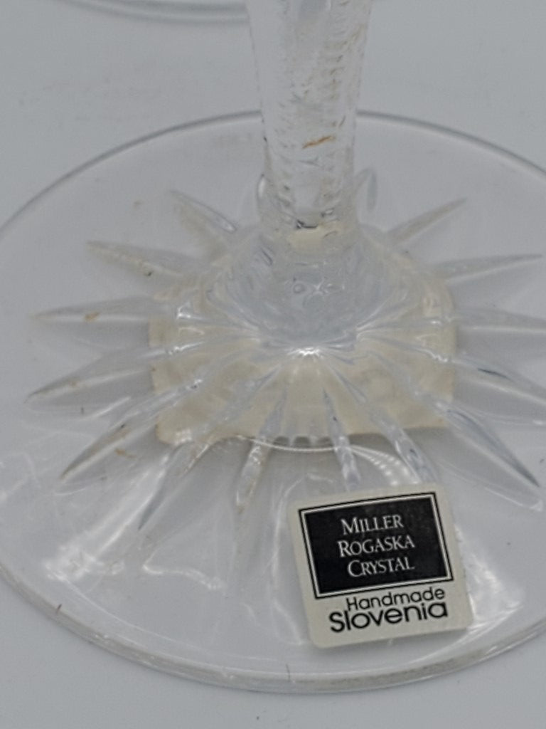 Set of 4 Rogaska Richmond (No Trim, Multisided Stem) Water Goblets LK