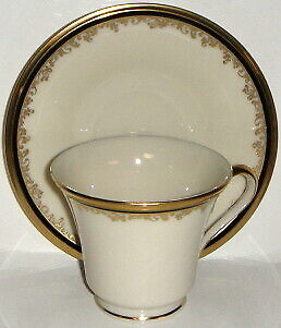 Set of 5 Lenox Eclipse Cup & Saucer Sets (Footed)