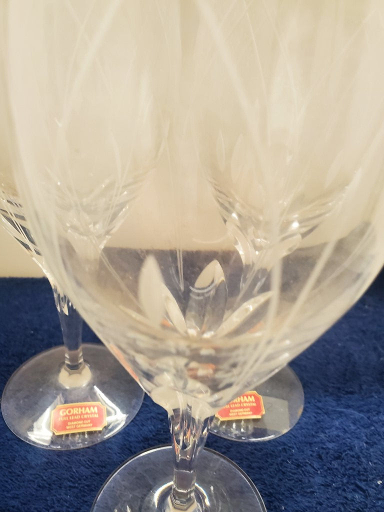 Set of 3 Gorham Crystal Borealis Iced Teas LK