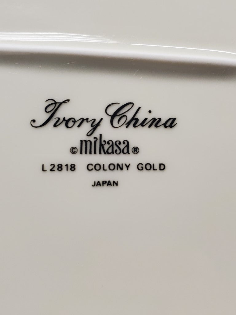 Mikasa Colony Gold 14" Oval Serving Platter LK