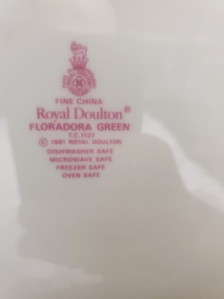 Royal Doulton Floradora Green Salt & Pepper Set