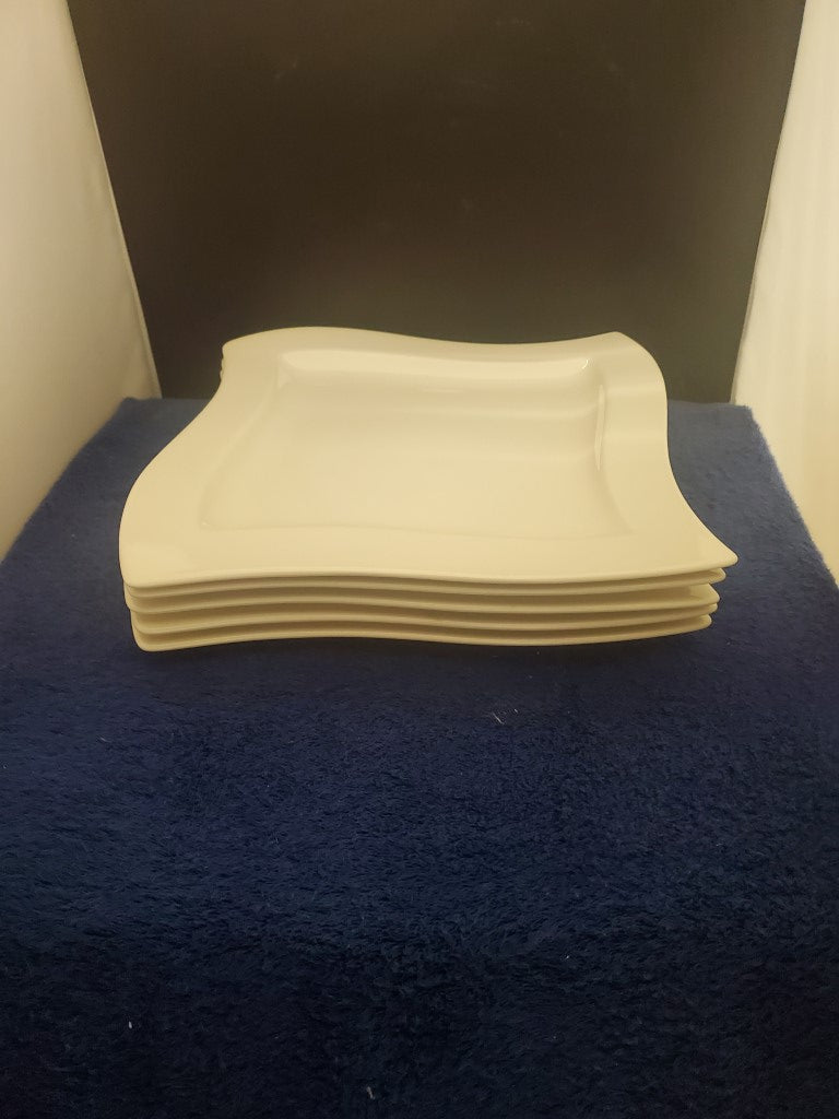 Set of 5 Villery & Boch New Wave Caffe Dinner Plates