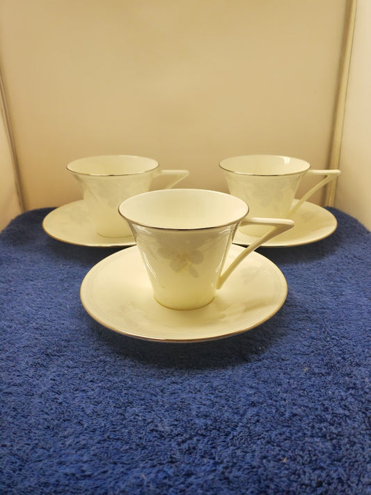 Set of 3 Mikasa Ovation Cup & Saucer Sets