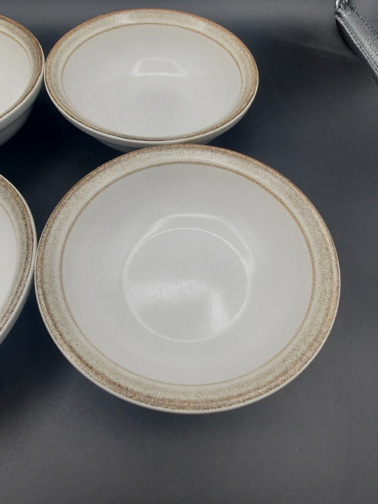 Set of 8 Denby Potpourii Honey (Floral) Coupe Soup Bowls LK