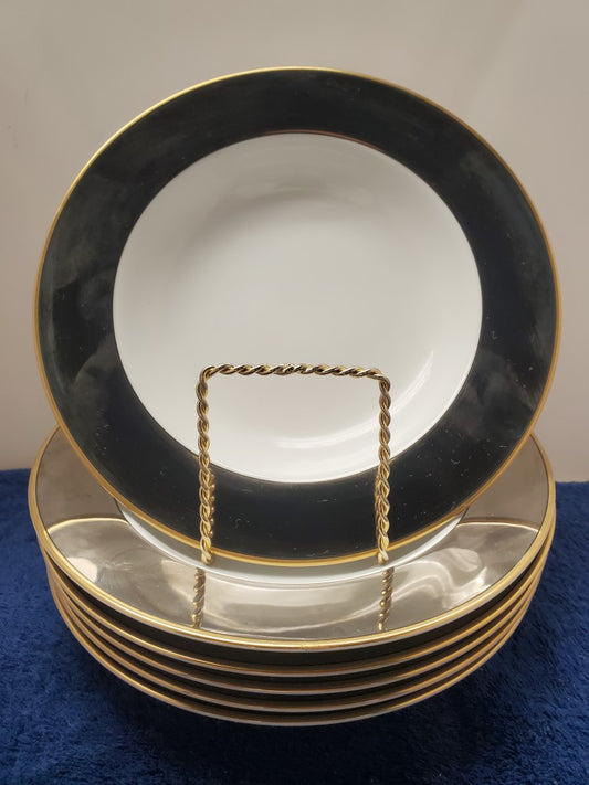 Set of 6 Fitz & Floyd Capri Paltinee Rim Soup Bowls LK