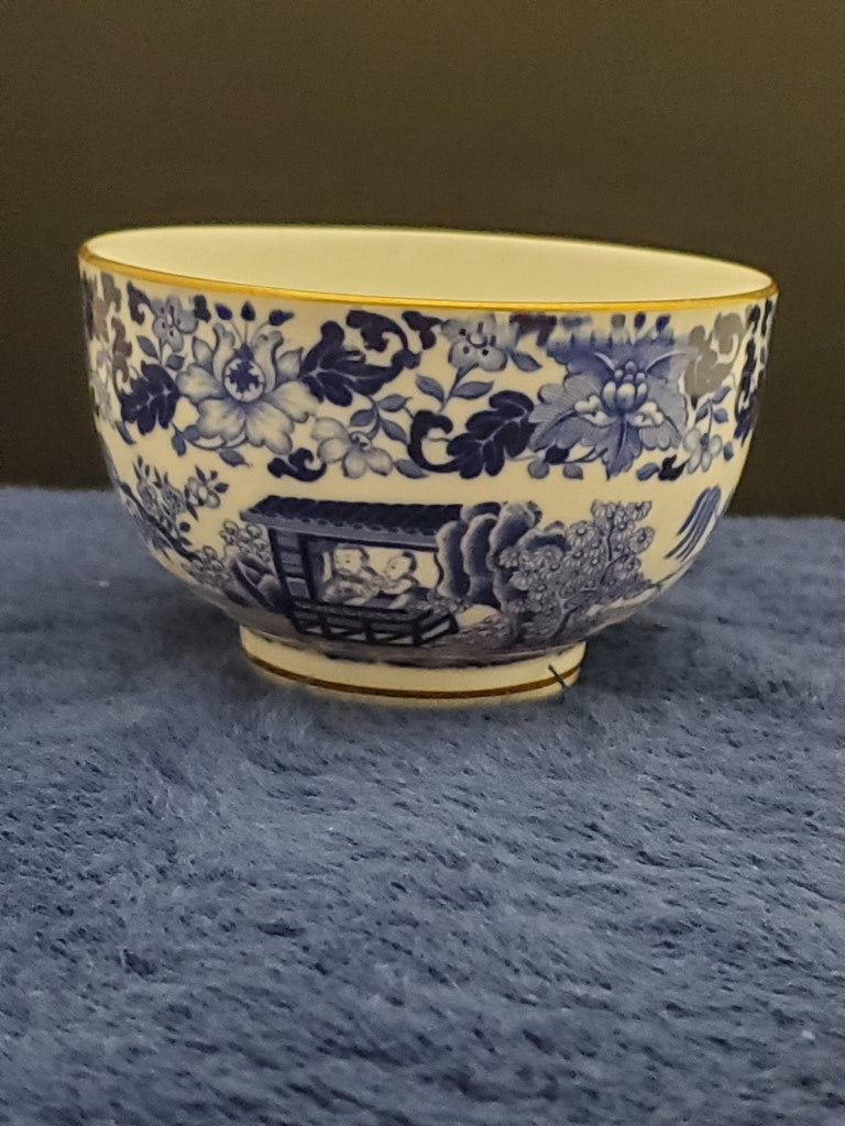 Royal Worcester Blue Broseley Creamer & Open Sugar Bowl