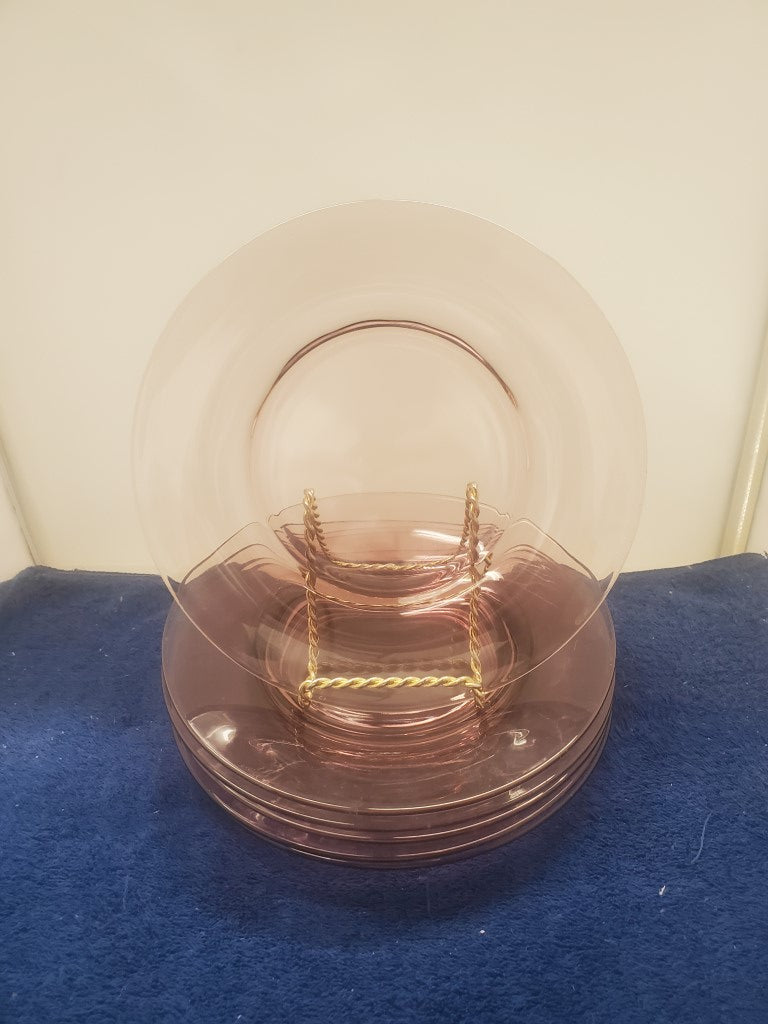 Set of 6 Depression Glass Fairfax Orchid (Purple) Salad Plates SASE102225