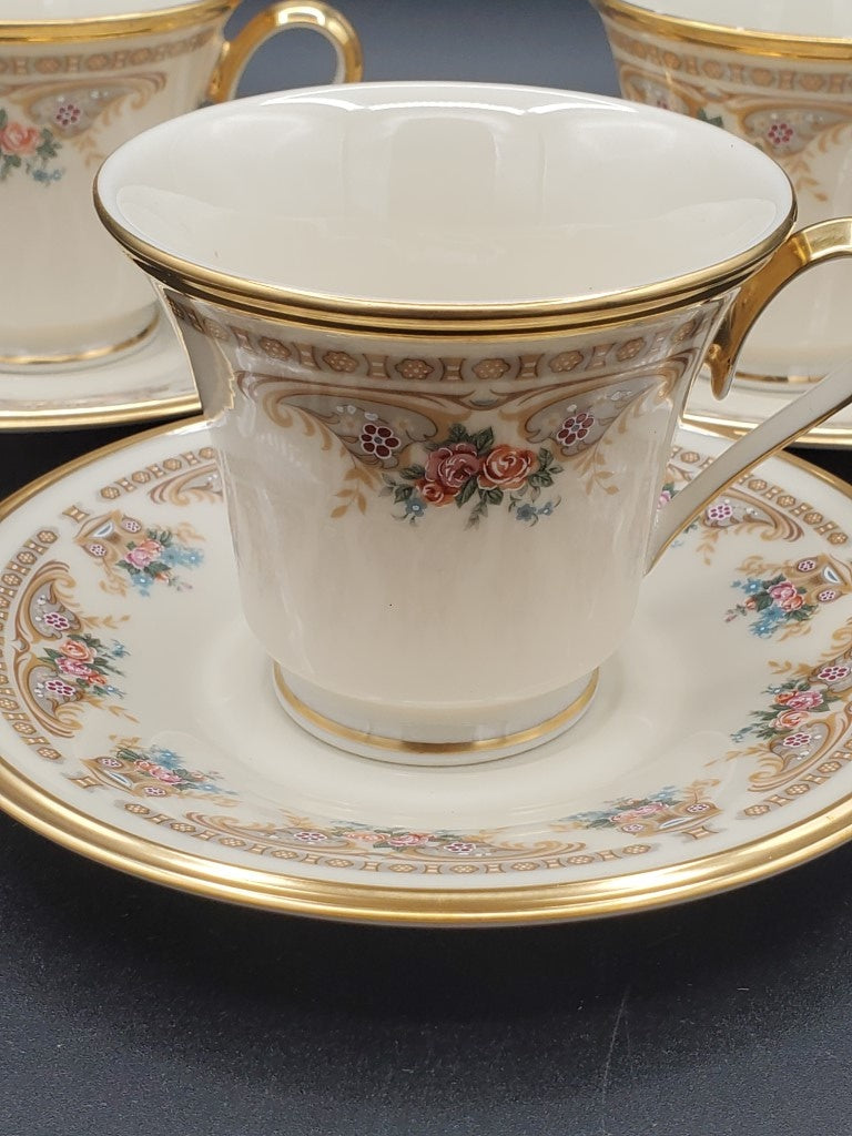 Set of 3 Lenox Versailles Cup & Saucer Sets LK