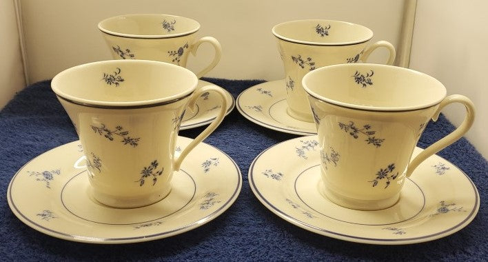 Set of 4 Gorham Fairfield Cup & Saucer Sets LK