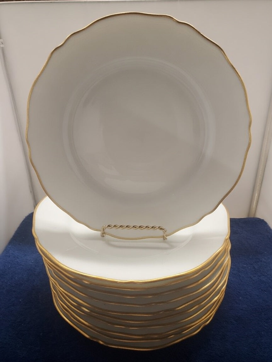 Set of 10 Chastagner Limoges (France) Unknown Salad Plates (No Inner Verge) LK