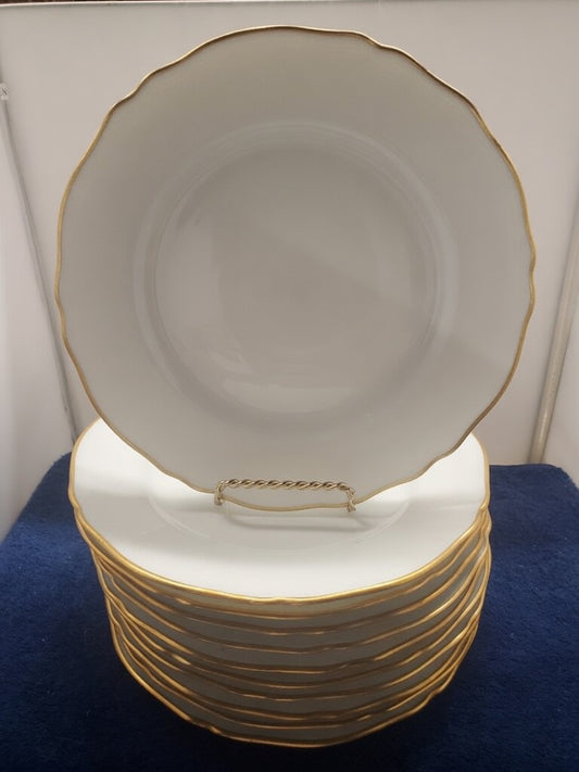 Set of 10 Chastagner Limoges (France) Unknown Salad Plates (No Inner Verge) LK