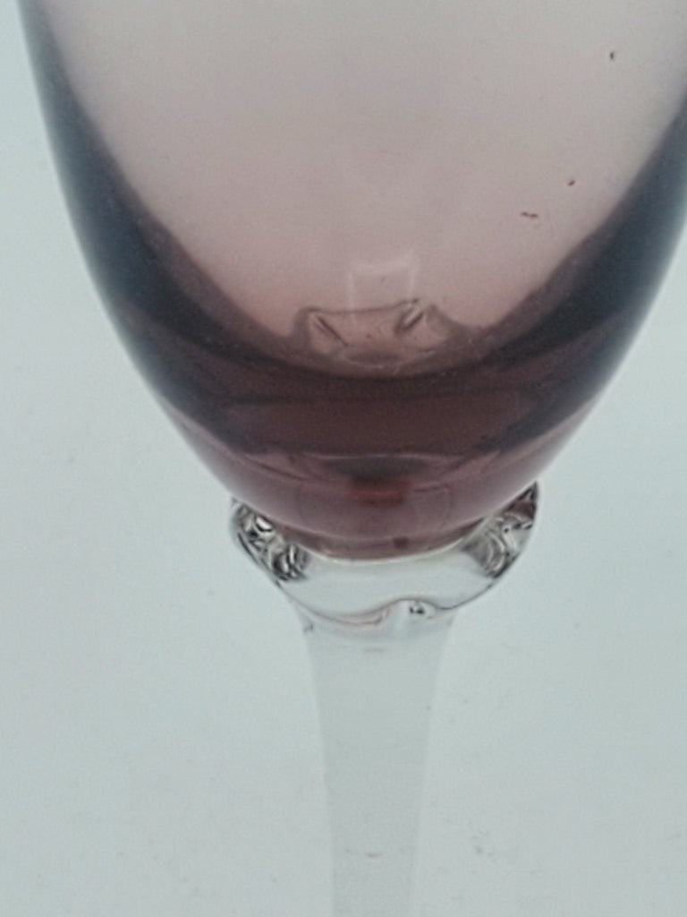 Gorham Crystal Pastelle Orchid Champagne Flute LK