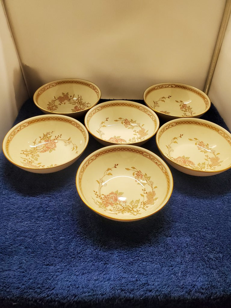 Set of 6 Royal Doulton Lisette Fruit Bowls LK